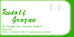 rudolf grozav business card